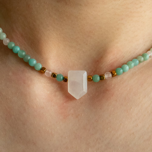 Amazonite & Rose Quartz Necklace
