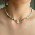 Amazonite & Rose Quartz Necklace – crystal – Corona Charms