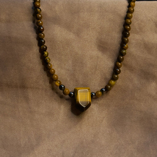 Brown Tiger's Eye / Grounding & Protection Necklace – crystal – Corona Charms