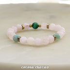 Handmade Gemstone Beaded Bracelet, Love & Abundance, Healing Jewelry – XS crystal – Corona Charms