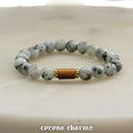 Handmade Winter Crystal Bracelet, Gemstone Bead Jewelry, Gift for Him – XS crystal – Corona Charms