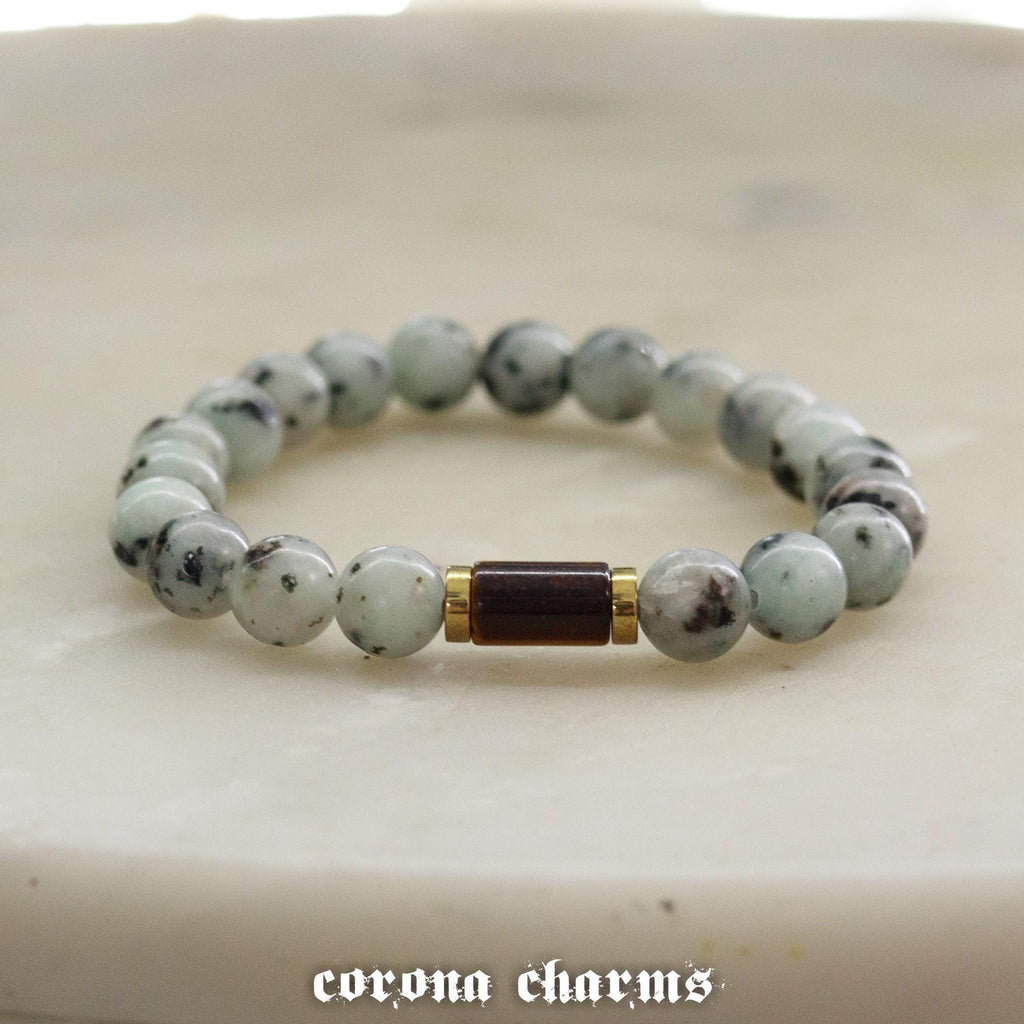 Handmade Winter Crystal Bracelet, Gemstone Bead Jewelry, Gift for Him – XS crystal – Corona Charms
