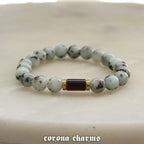 Handmade Winter Crystal Bracelet, Gemstone Bead Jewelry, Gift for Him – XS crystal – Corona Charms