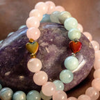 Heart Besties Gemstone Friendship Bracelet – XS crystal – Corona Charms