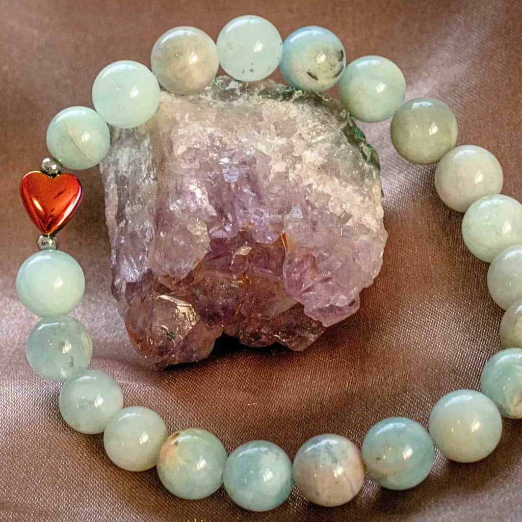 Heart Besties Gemstone Friendship Bracelet – XS crystal – Corona Charms