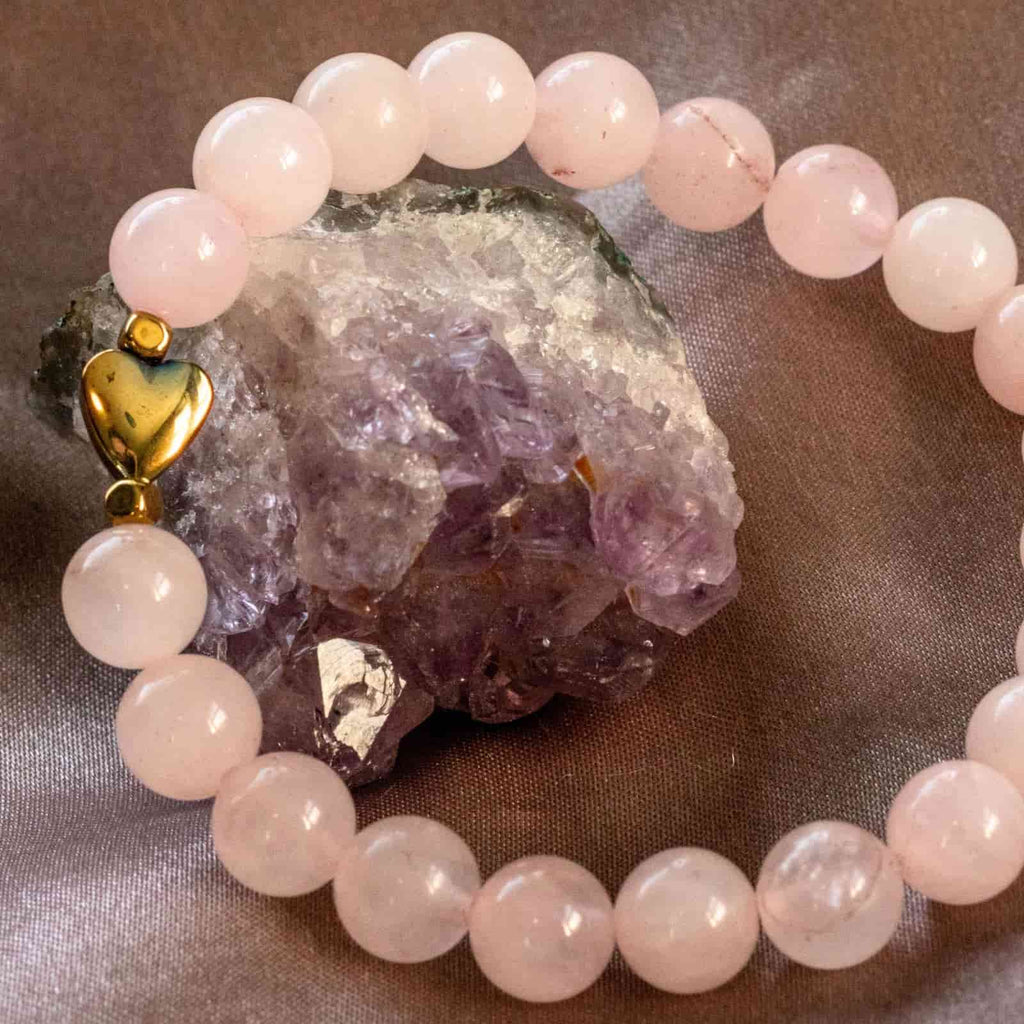 Heart Besties Gemstone Friendship Bracelet – XS crystal – Corona Charms