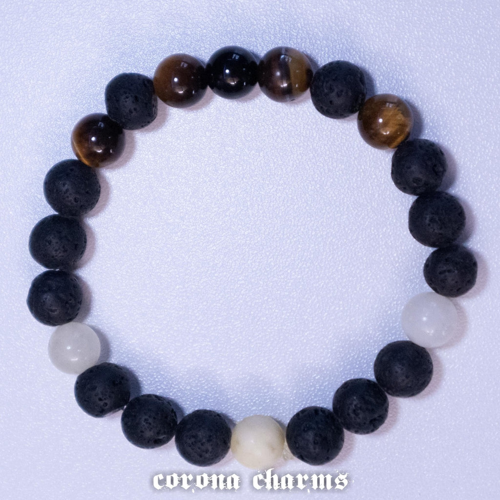 Men's Crystal Bracelet, Healing Stone, Grounding Energy, Masculine Jewelry – XS crystal – Corona Charms
