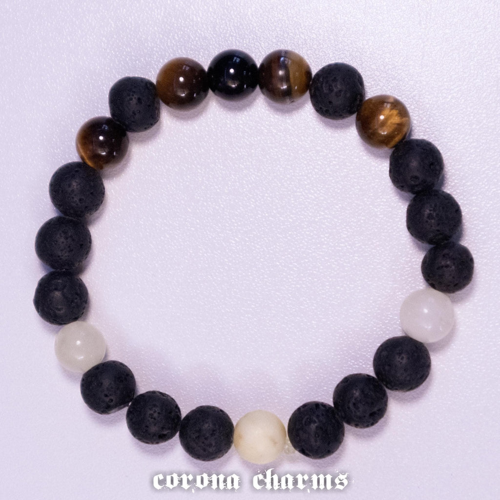 Men's Crystal Bracelet, Healing Stone, Grounding Energy, Masculine Jewelry – XS crystal – Corona Charms