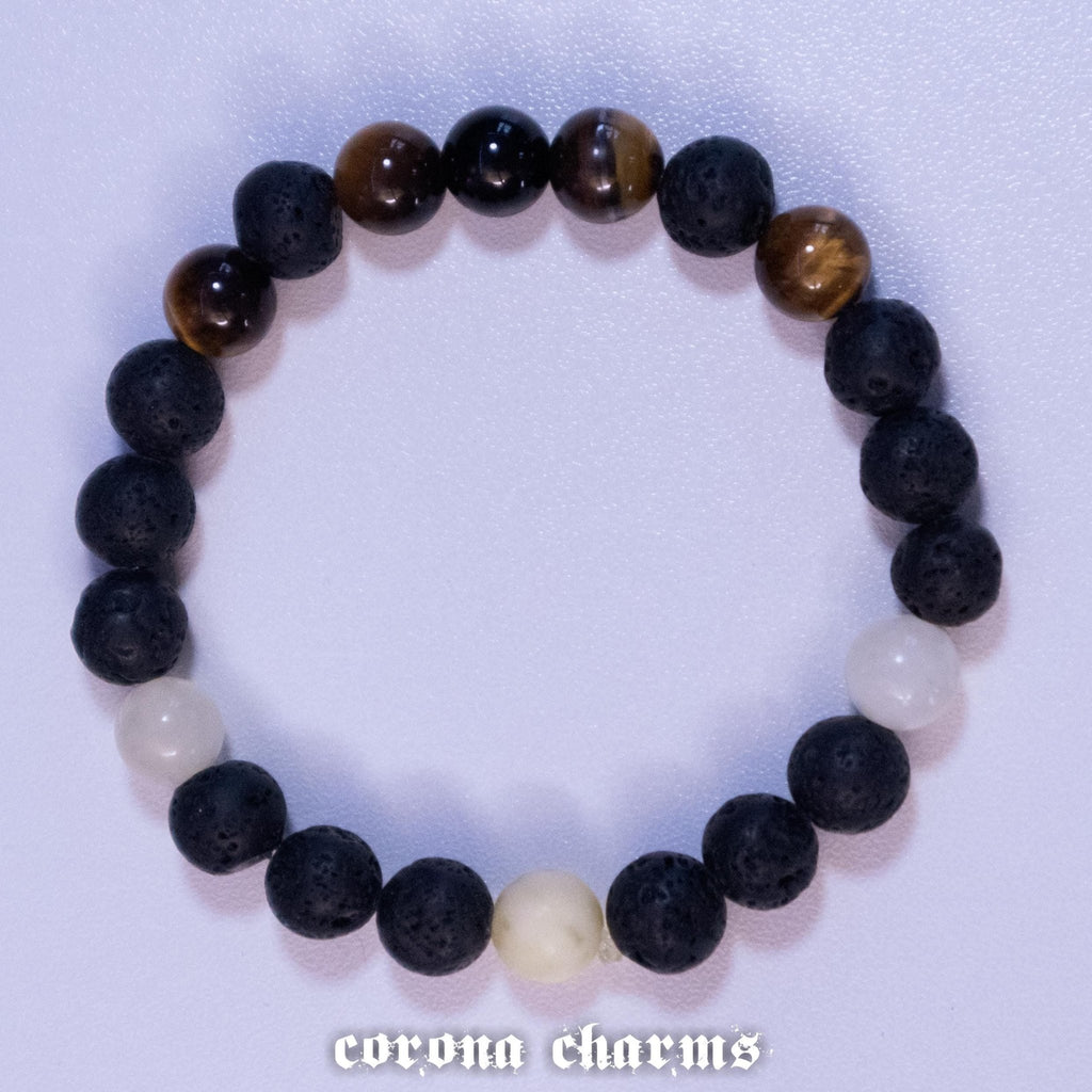 Men's Crystal Bracelet, Healing Stone, Grounding Energy, Masculine Jewelry – XS crystal – Corona Charms