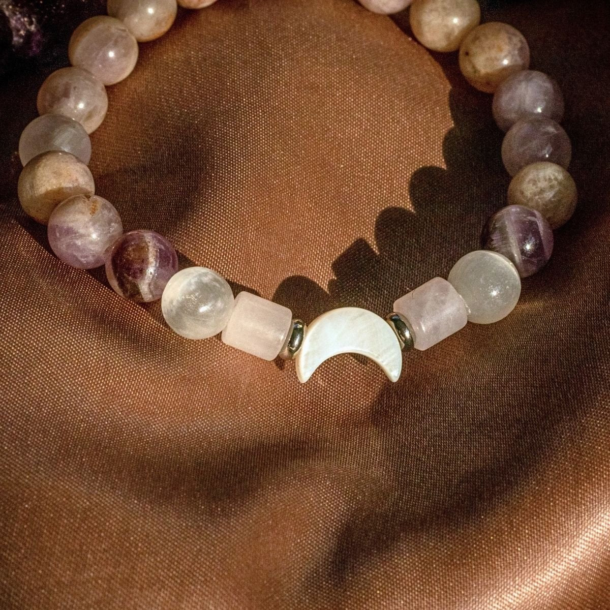 Moonlight Lover Bracelet | Lavender Amethyst & Stainless Steel – XS crystal – Corona Charms