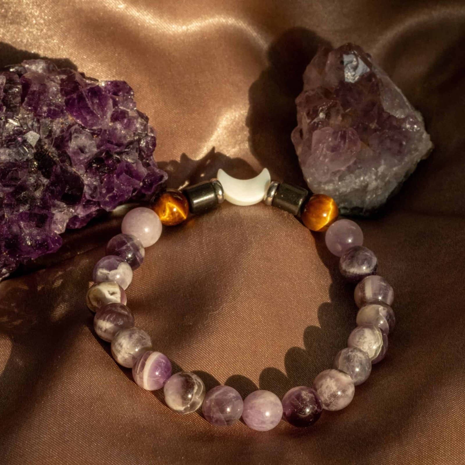 Moonlight Lovers Bracelet – Handmade Beaded Jewelry for Couples & Friends – Stainless steel crystal – Corona Charms