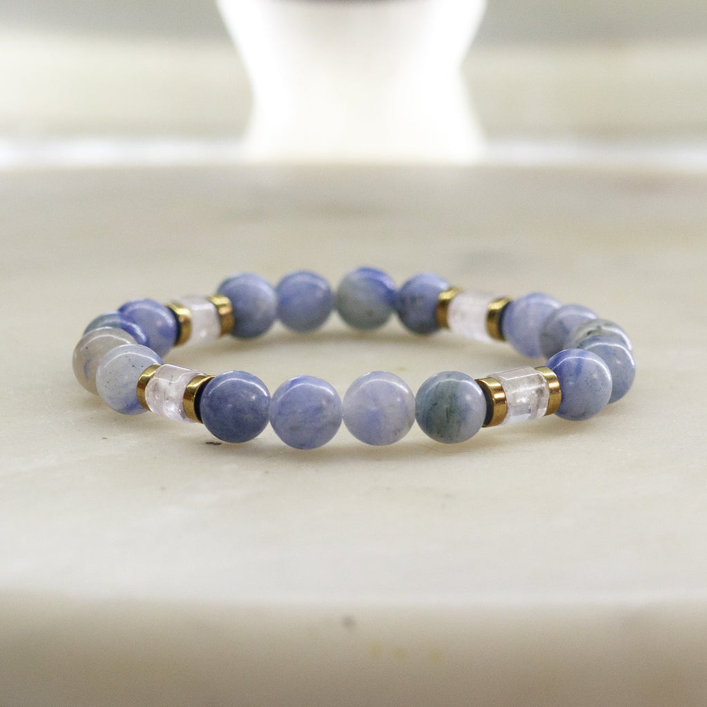 Spiritual Connection Necklace – Blue crystal – Corona Charms