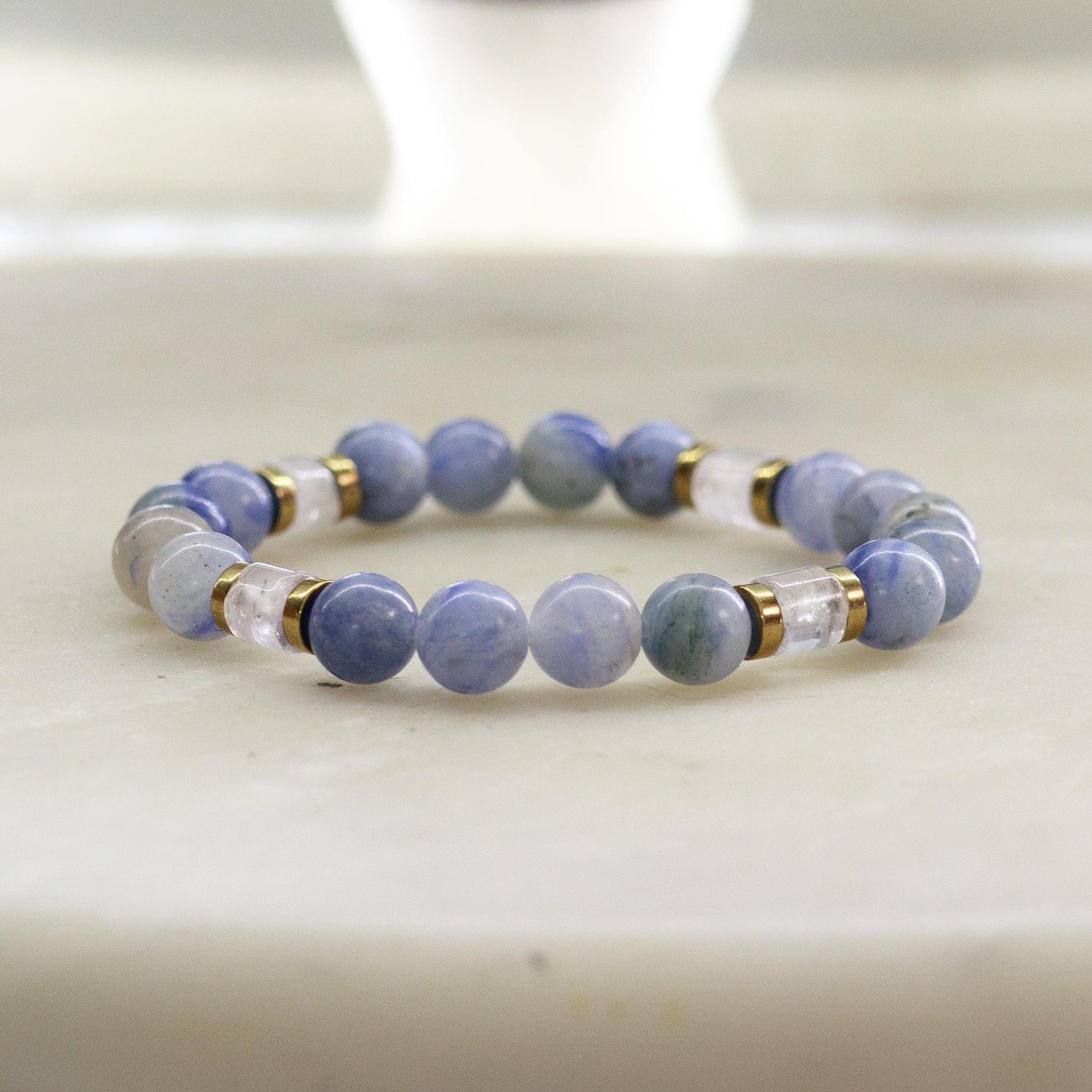 Spiritual Connection Necklace – Blue crystal – Corona Charms
